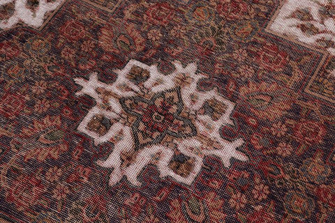 handmade Vintage Vintage Beige Red Hand Knotted RECTANGLE 100% WOOL area rug 8x10