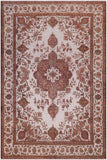 Vintage Distressed Persian Noella Beige/Red Wool Rug - 8'3'' x 11'1''