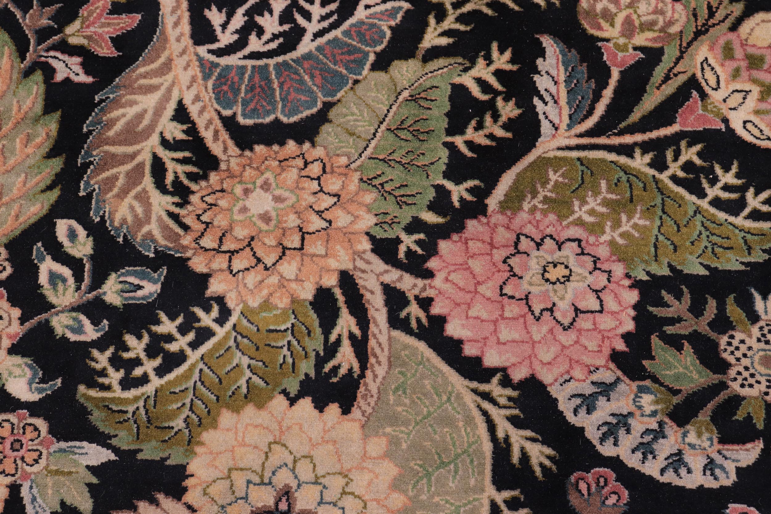 handmade Traditional Nagi Black Black Hand Knotted RECTANGLE 100% WOOL area rug 9x12