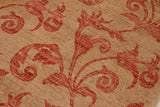 handmade Transitional Kafkaz Tan Rust Hand Knotted RECTANGLE 100% WOOL area rug 9 x 12