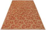 handmade Transitional Kafkaz Tan Rust Hand Knotted RECTANGLE 100% WOOL area rug 9 x 12