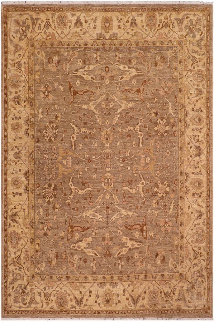 handmade Traditional Kafkaz Gray Tan Hand Knotted RECTANGLE 100% WOOL area rug 8X10