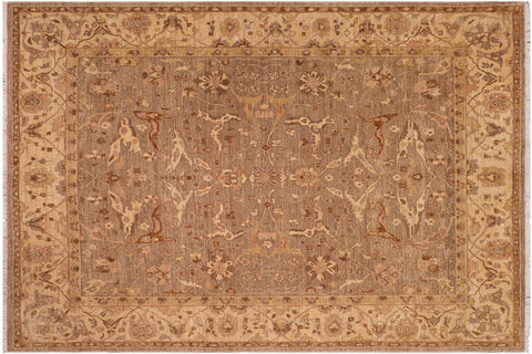 handmade Traditional Kafkaz Gray Tan Hand Knotted RECTANGLE 100% WOOL area rug 8x10