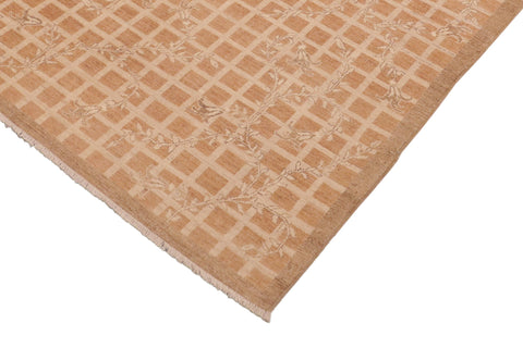 handmade Modern Kafkaz Rust Tan Hand Knotted RECTANGLE 100% WOOL area rug 6' x 9'