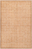 handmade Transitional Kafkaz Rust Tan Hand Knotted RECTANGLE 100% WOOL area rug 6X9