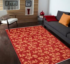 handmade Transitional Kafkaz Red Gold Hand Knotted RECTANGLE 100% WOOL area rug 6X9