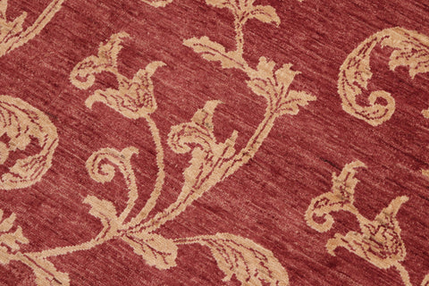 handmade Modern Kafkaz Red Gold Hand Knotted RECTANGLE 100% WOOL area rug 6' x 9'
