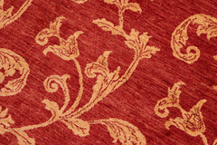 handmade Transitional Kafkaz Red Gold Hand Knotted RECTANGLE 100% WOOL area rug 6X9