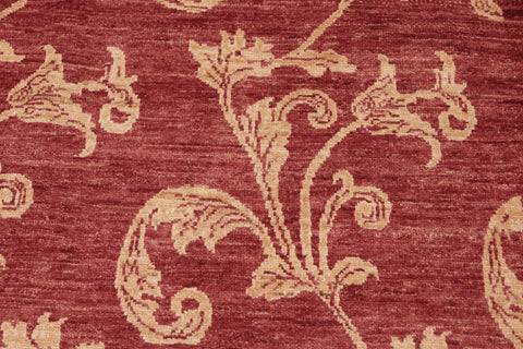 handmade Modern Kafkaz Red Gold Hand Knotted RECTANGLE 100% WOOL area rug 6' x 9'