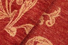 handmade Transitional Kafkaz Red Gold Hand Knotted RECTANGLE 100% WOOL area rug 6X9