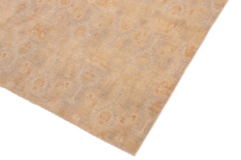 handmade Modern Kafkaz Beige Rust Hand Knotted RECTANGLE 100% WOOL area rug 8' x 10'