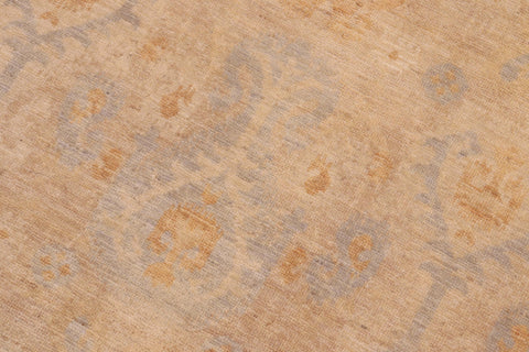 handmade Modern Kafkaz Beige Rust Hand Knotted RECTANGLE 100% WOOL area rug 8' x 10'