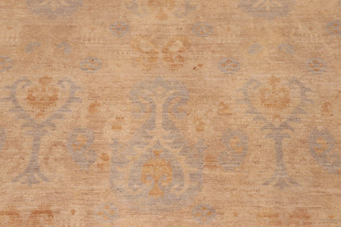 handmade Modern Kafkaz Beige Rust Hand Knotted RECTANGLE 100% WOOL area rug 8' x 10'