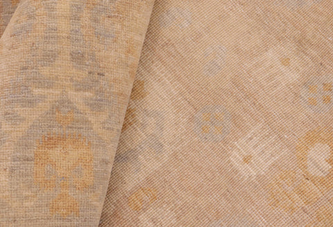 handmade Modern Kafkaz Beige Rust Hand Knotted RECTANGLE 100% WOOL area rug 8' x 10'