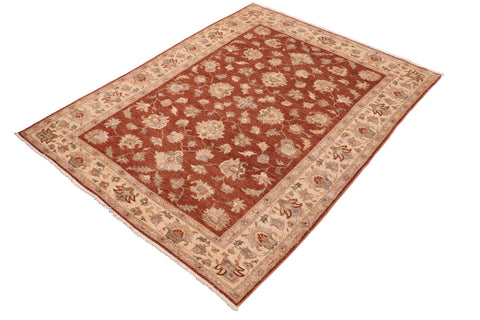 handmade Traditional Kafkaz Rust Tan Hand Knotted RECTANGLE 100% WOOL area rug 6x9