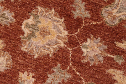 handmade Traditional Kafkaz Rust Tan Hand Knotted RECTANGLE 100% WOOL area rug 6x9
