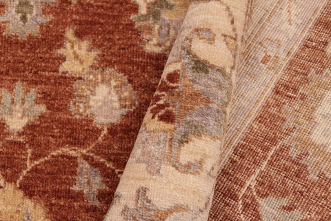 handmade Traditional Kafkaz Rust Tan Hand Knotted RECTANGLE 100% WOOL area rug 6X9