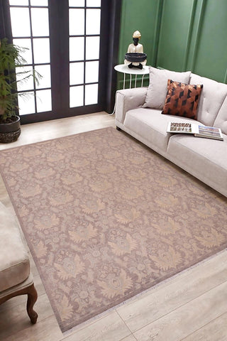 handmade Modern Kafkaz Lt. Brown Gray Hand Knotted RECTANGLE 100% WOOL area rug 9' x 11'