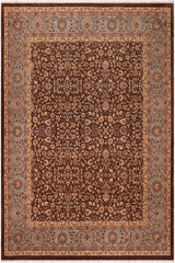 handmade Traditional  Brown Lt. Blue Hand Knotted RECTANGLE 100% WOOL area rug 8'X10'