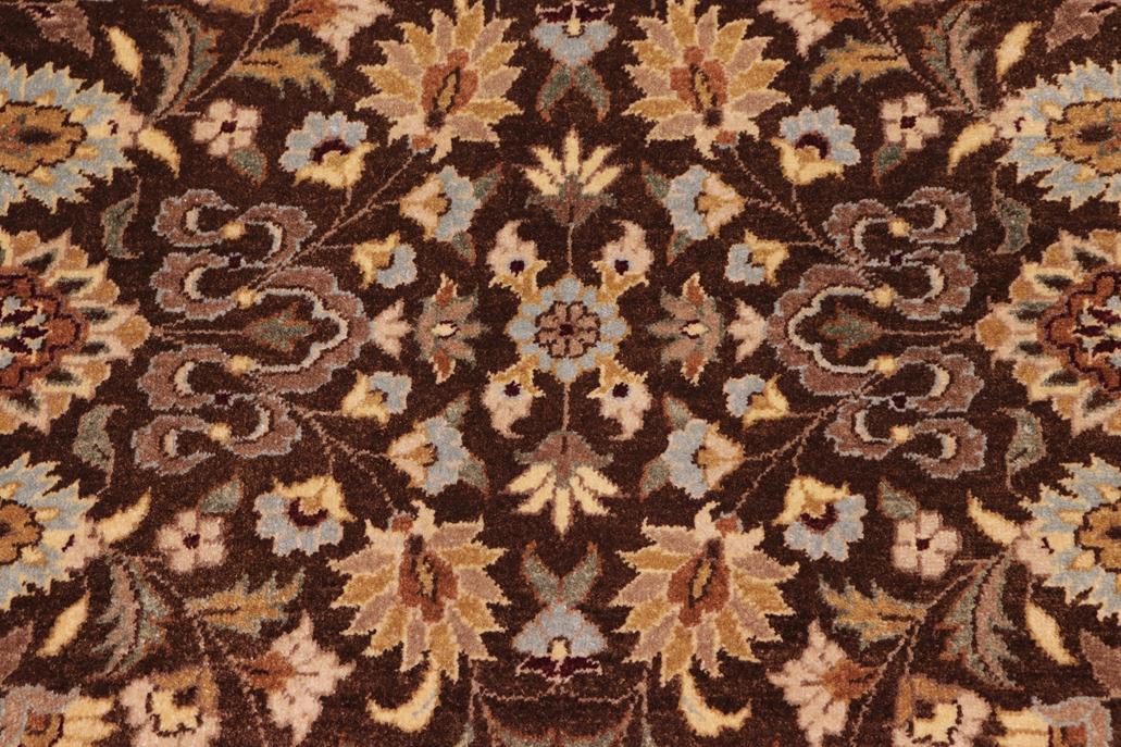 handmade Traditional  Brown Lt. Blue Hand Knotted RECTANGLE 100% WOOL area rug 8'X10'