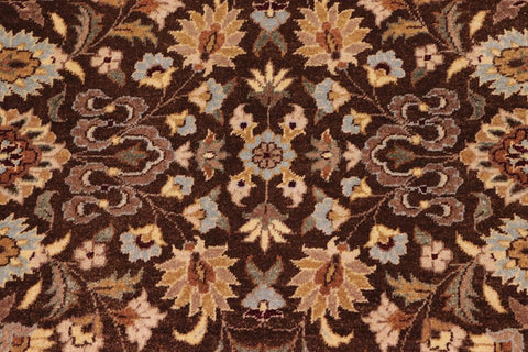 handmade Traditional  Brown Lt. Blue Hand Knotted RECTANGLE 100% WOOL area rug 8'X10'