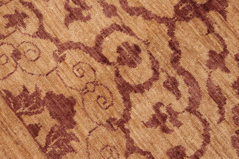 handmade Modern Kafkaz Gold Brown Hand Knotted RECTANGLE 100% WOOL area rug 6' x 9'