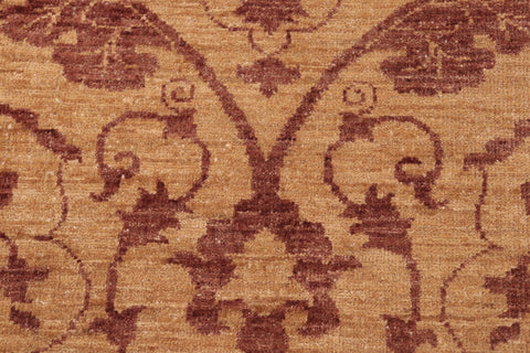 handmade Modern Kafkaz Gold Brown Hand Knotted RECTANGLE 100% WOOL area rug 6' x 9'