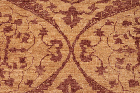 handmade Modern Kafkaz Gold Brown Hand Knotted RECTANGLE 100% WOOL area rug 6' x 9'