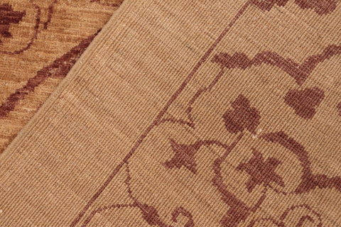 handmade Modern Kafkaz Gold Brown Hand Knotted RECTANGLE 100% WOOL area rug 6' x 9'