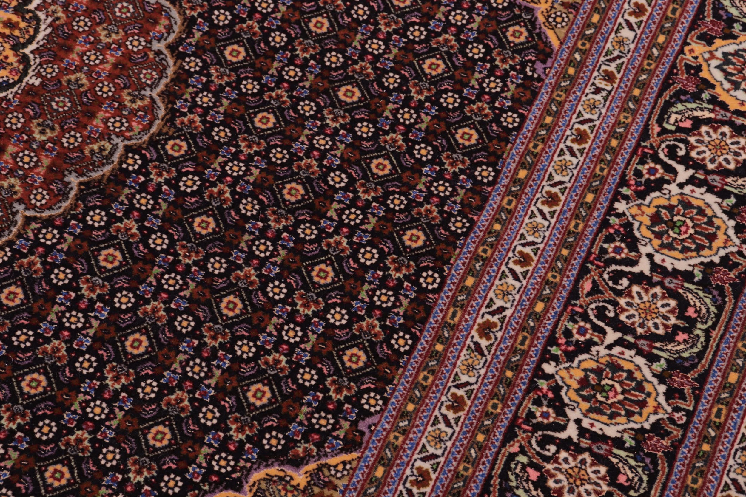handmade Traditional Antique  Blue Multi Hand Knotted RECTANGLE 100% WOOL area rug 5x7