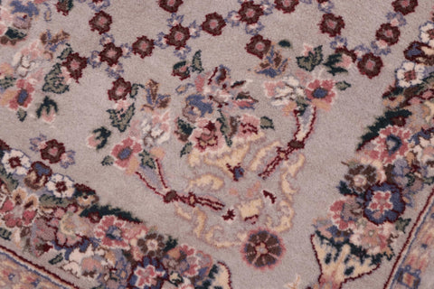 handmade Traditional  Gray Blue Hand Knotted RECTANGLE 100% WOOL area rug 3x4