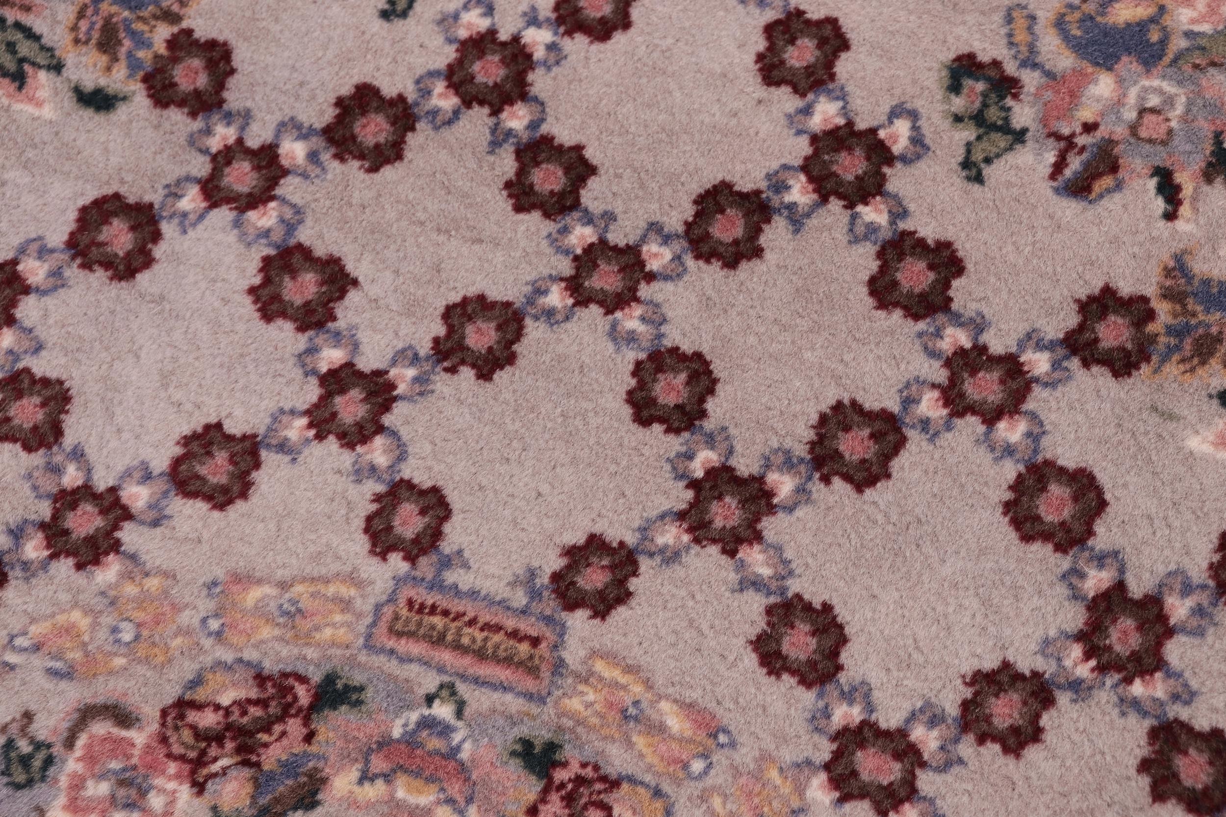 handmade Traditional  Gray Blue Hand Knotted RECTANGLE 100% WOOL area rug 3x4