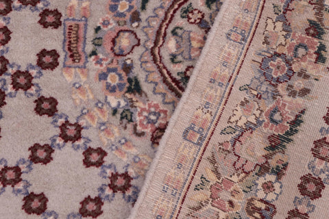 handmade Traditional  Gray Blue Hand Knotted RECTANGLE 100% WOOL area rug 3x4