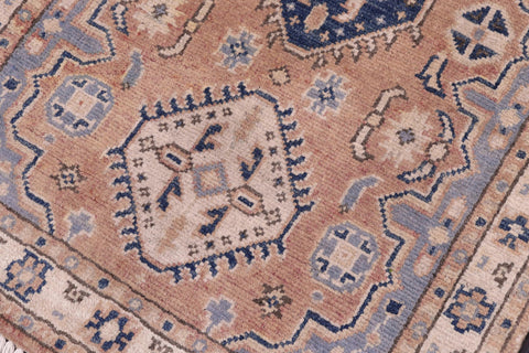 handmade Traditional Kafkaz Brown Ivory Hand Knotted RECTANGLE 100% WOOL area rug 2' x 3'