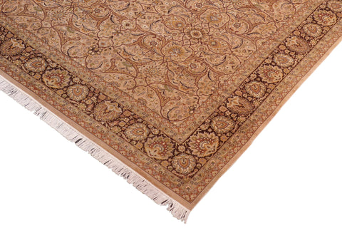 handmade Transitional Persian Taupe Brown Hand Knotted RECTANGLE 100% WOOL area rug 8x10