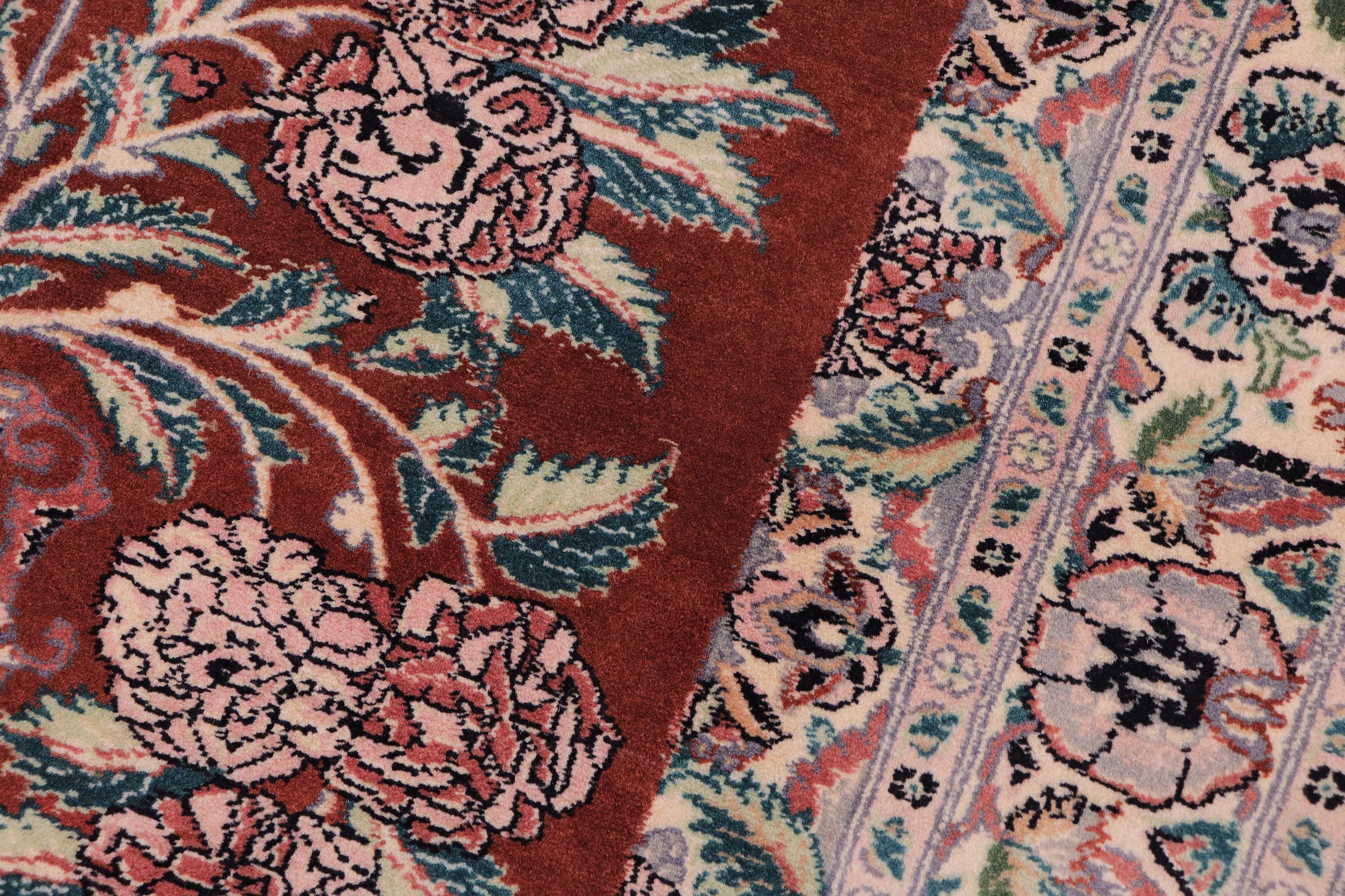 handmade Traditional Persian Rust Beige Hand Knotted RECTANGLE 100% WOOL area rug 3x5