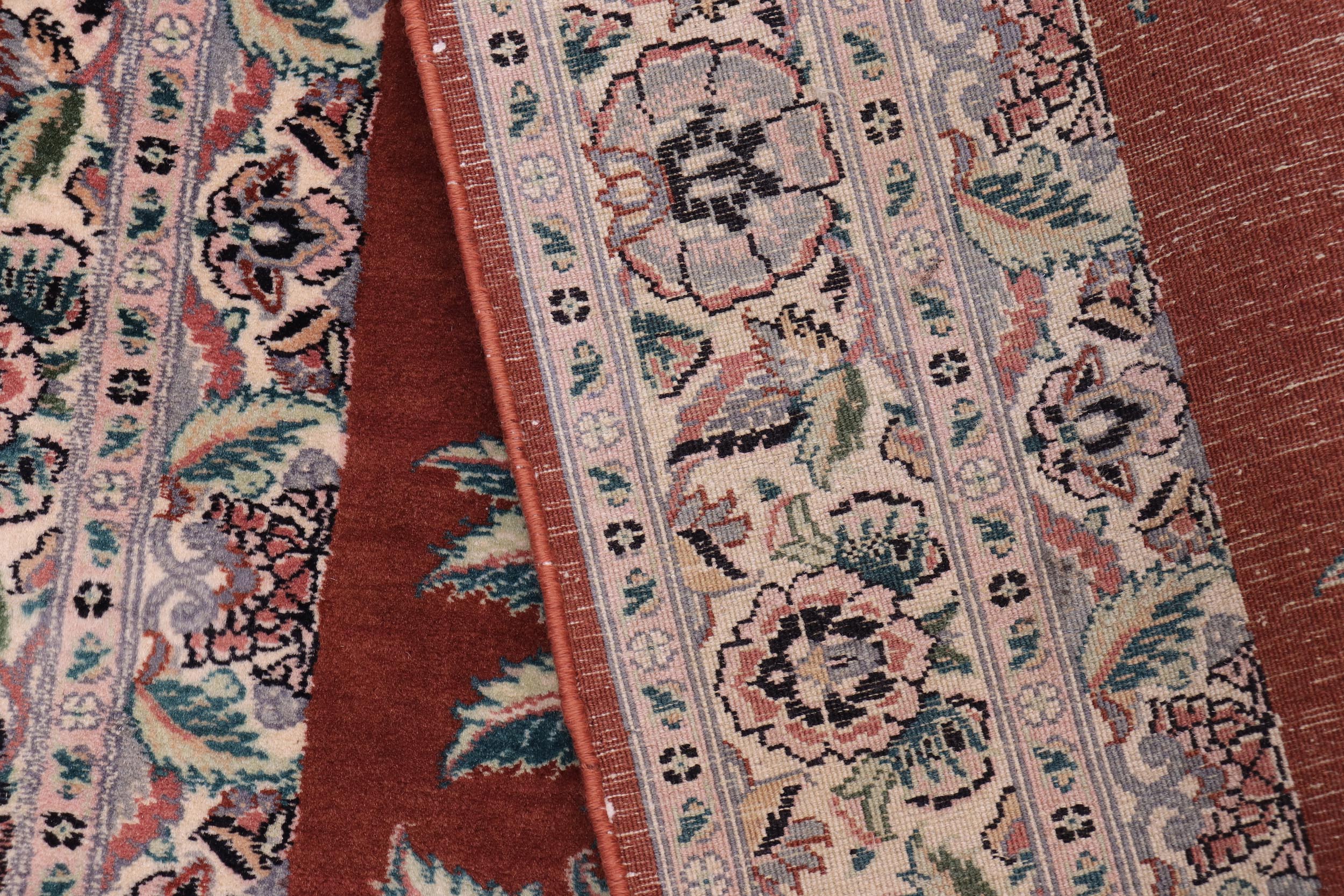 handmade Traditional Persian Rust Beige Hand Knotted RECTANGLE 100% WOOL area rug 3x5