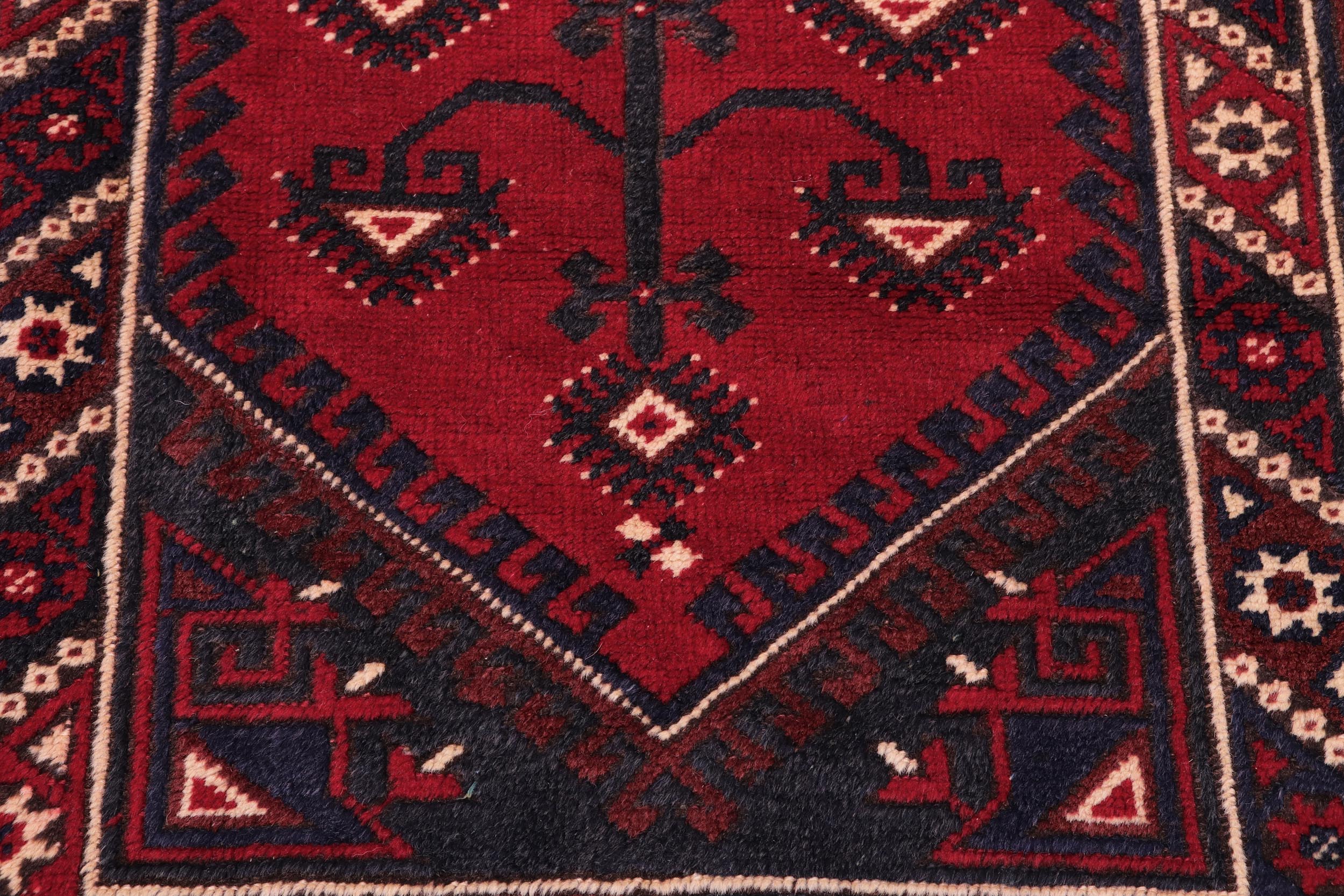 handmade Traditional Antique Sherwan Red Navy Hand Knotted RECTANGLE 100% WOOL area rug 4x7