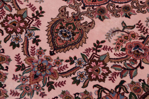 handmade Traditional Antique Tabriz Beige Salmon Hand Knotted RECTANGLE 100% WOOL area rug 5x7