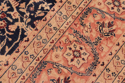 handmade Transitional Harriss Blue Rose Hand Knotted RECTANGLE 100% WOOL area rug 8 x 10