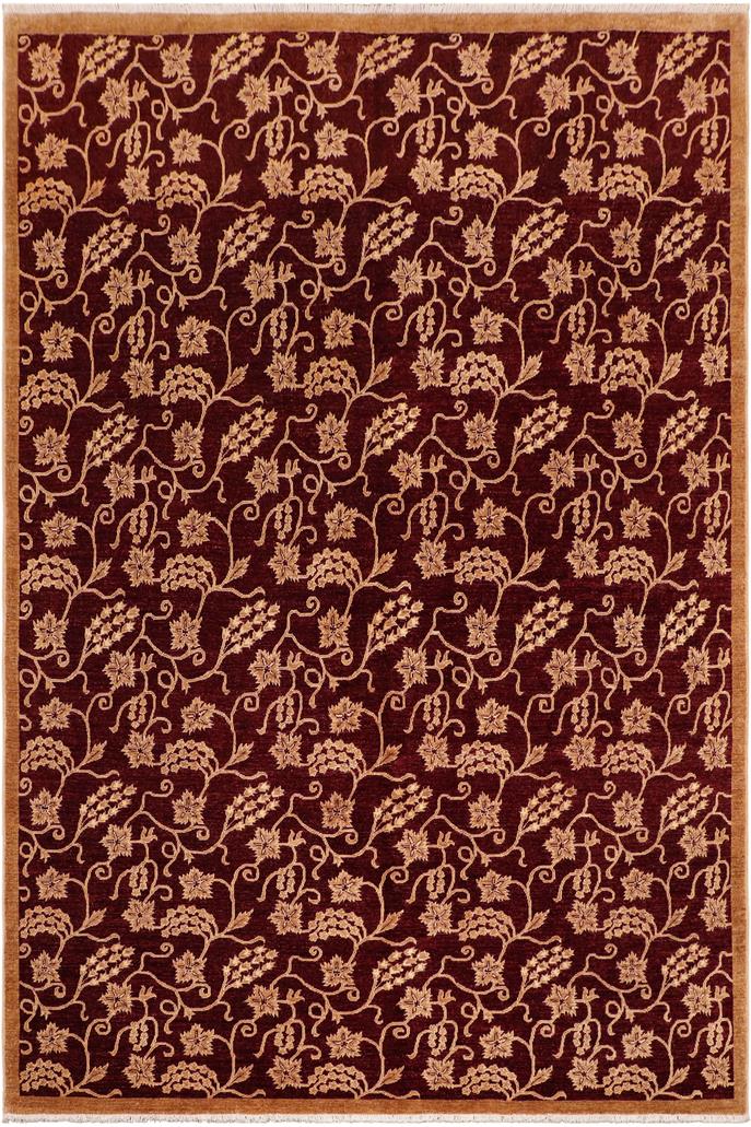 handmade Transitional Kafkaz Red Tan Hand Knotted RECTANGLE 100% WOOL area rug 8 x 11