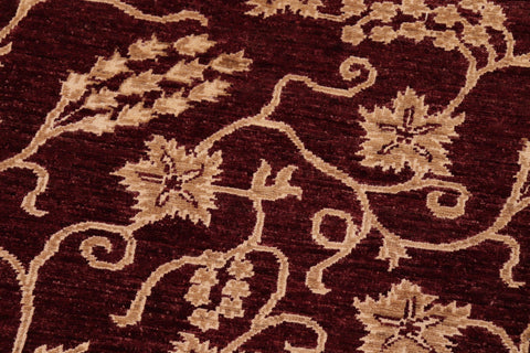 handmade Modern Kafkaz Red Tan Hand Knotted RECTANGLE 100% WOOL area rug 8' x 11'