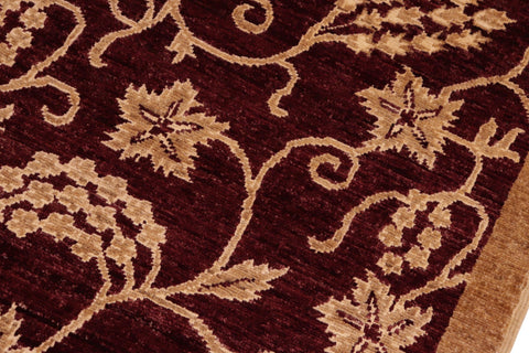 handmade Modern Kafkaz Red Tan Hand Knotted RECTANGLE 100% WOOL area rug 8' x 11'