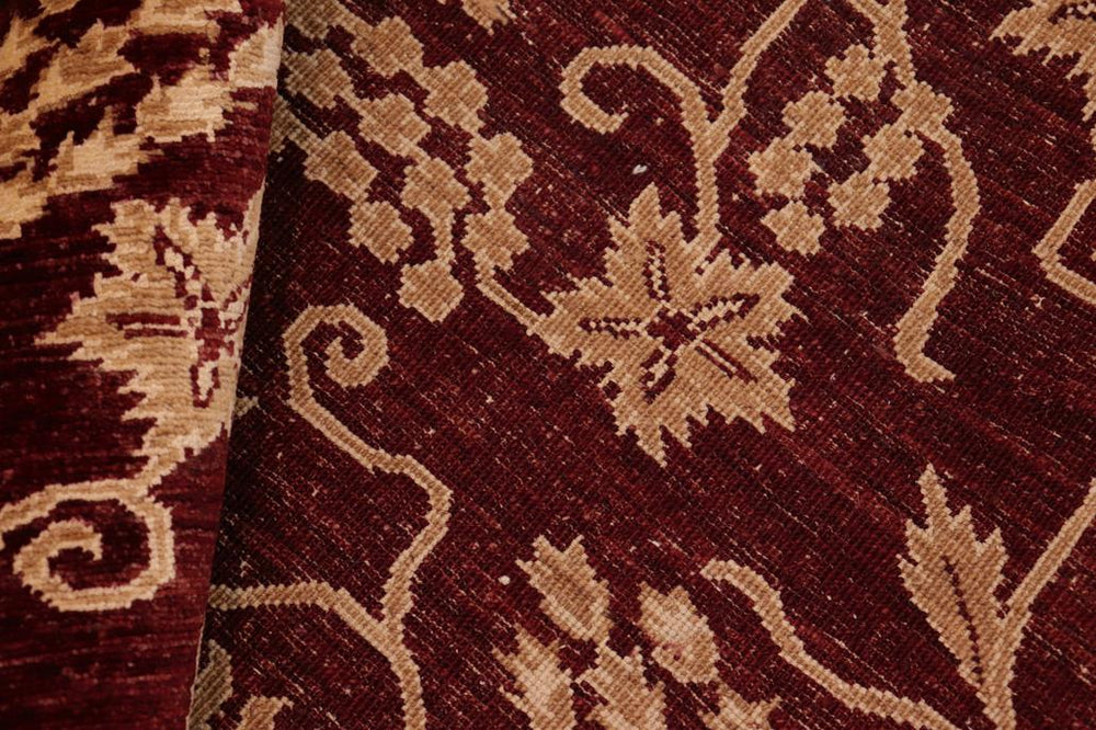 handmade Transitional Kafkaz Red Tan Hand Knotted RECTANGLE 100% WOOL area rug 8 x 11