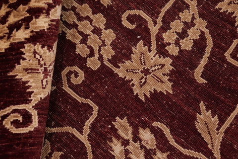 handmade Modern Kafkaz Red Tan Hand Knotted RECTANGLE 100% WOOL area rug 8' x 11'