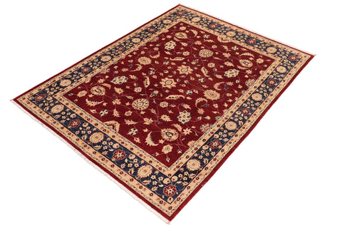 handmade Traditional Kafkaz Red Blue Hand Knotted RECTANGLE 100% WOOL area rug 8x10