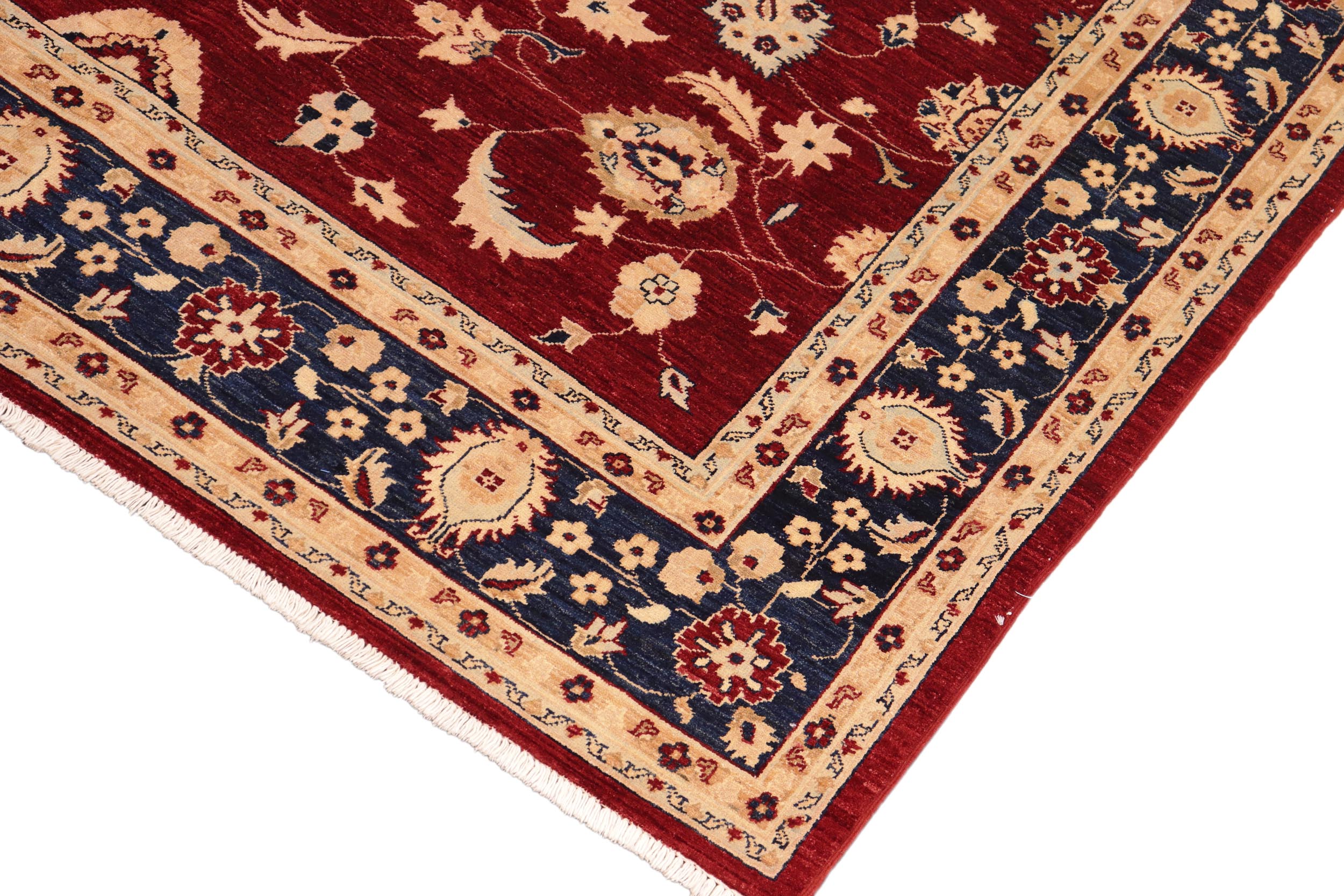 handmade Traditional Kafkaz Red Blue Hand Knotted RECTANGLE 100% WOOL area rug 8x10