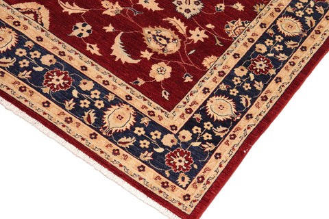 handmade Traditional Kafkaz Red Blue Hand Knotted RECTANGLE 100% WOOL area rug 8x10