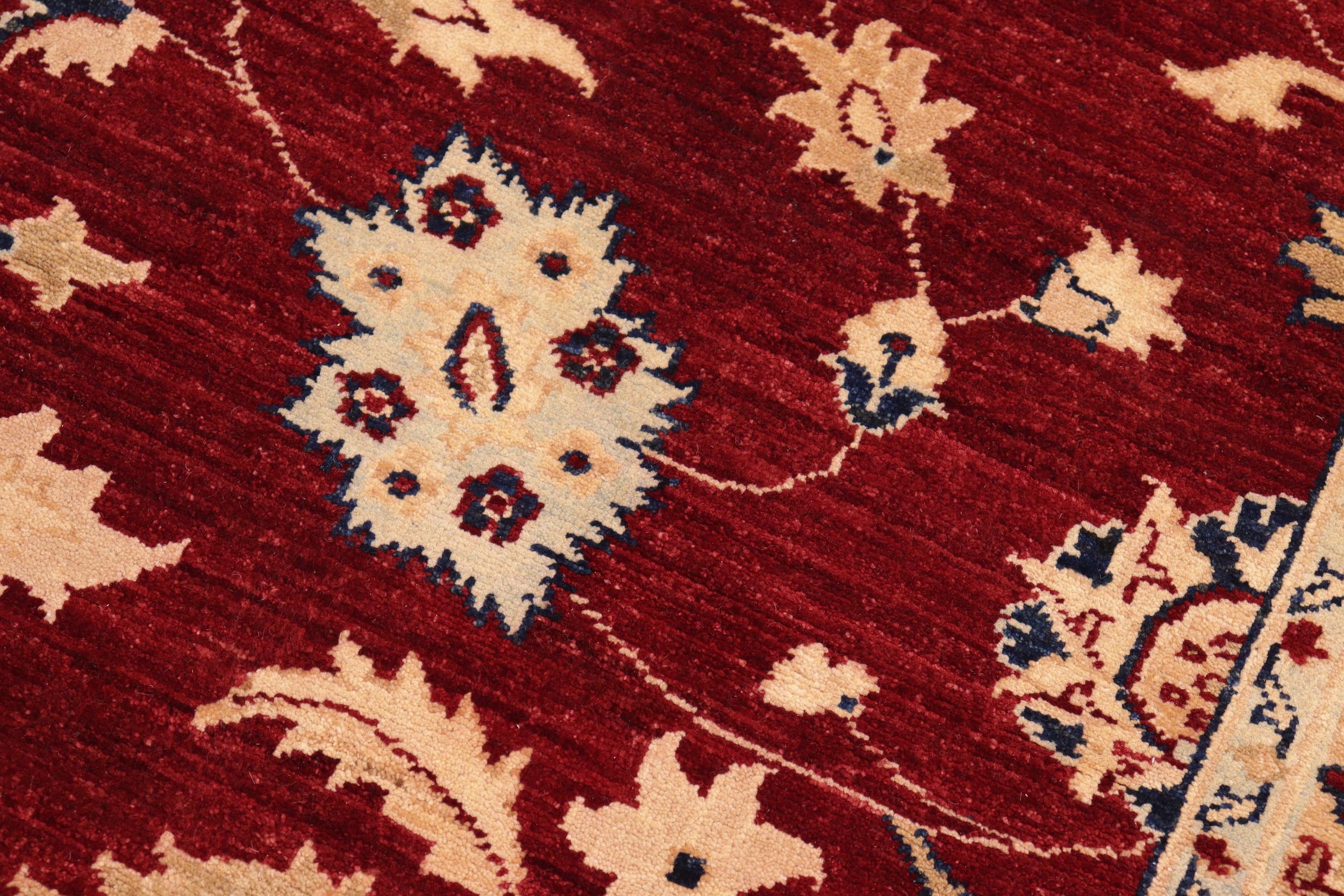 handmade Traditional Kafkaz Red Blue Hand Knotted RECTANGLE 100% WOOL area rug 8x10