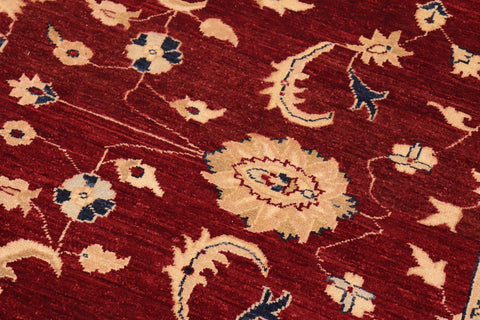 handmade Traditional Kafkaz Red Blue Hand Knotted RECTANGLE 100% WOOL area rug 8x10